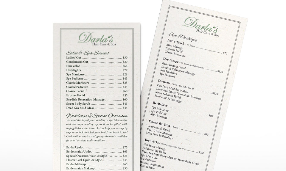 Pricing Menus